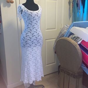 Vintage Paris Made In USA Lace Dress Size M L